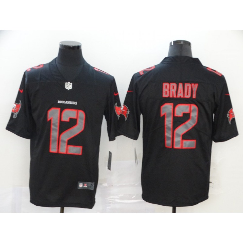 Men's Tampa Bay Buccaneers #12 Tom Brady Black Impact Limited Stitched NFL Jersey
