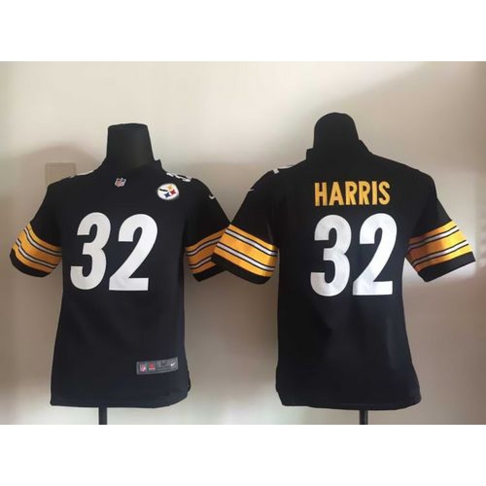 Steelers #32 Franco Harris Black Team Color Youth Stitched NFL Elite Jersey