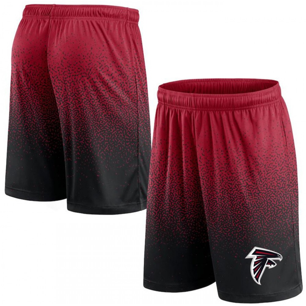 Men's Atlanta Falcons Red/Black Ombre Shorts