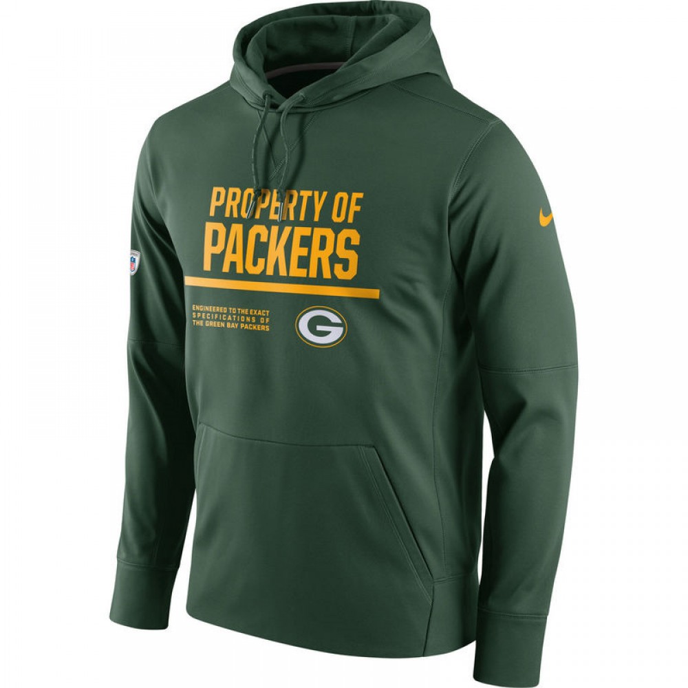 Men's Green Bay PackersGreen Circuit Property Of Performance Pullover Hoodie