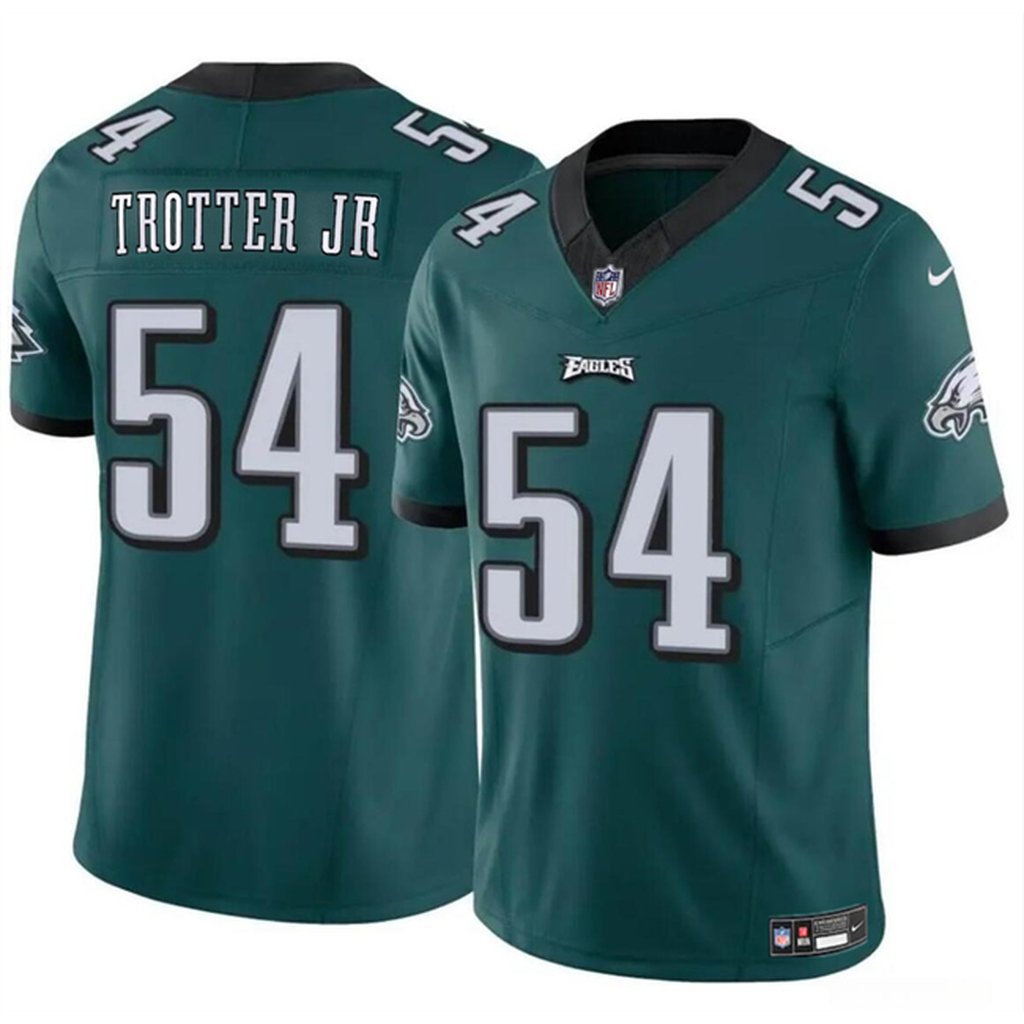 Men's Philadelphia Eagles #54 Jeremiah Trotter Jr Green 2024 DraftF.U.S.E Vapor Untouchable Limited Stitched Football Jersey