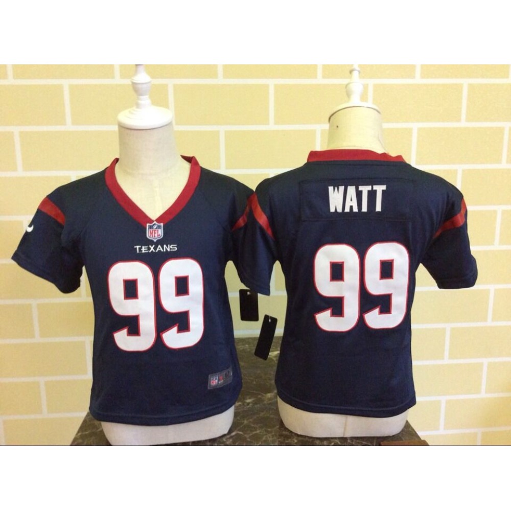 ToddlerHouston Texans #99 J.J. Watt Navy Blue Stitched NFL Jersey
