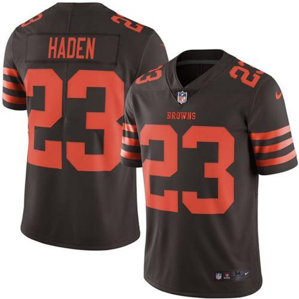 Browns #23 Joe Haden Brown Youth Stitched NFL Limited Rush Jersey