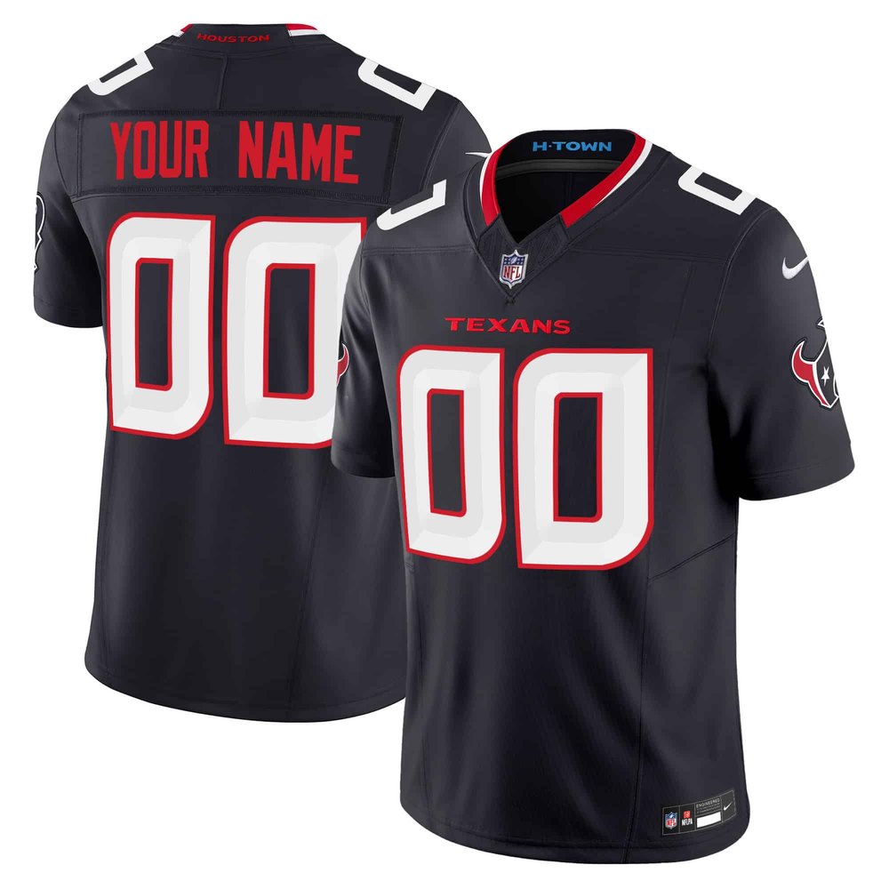 Men'sCustom Navy Houston Texans Vapor F.U.S.E. Limited Jersey