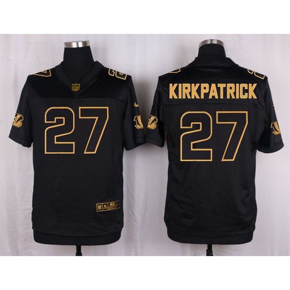 Bengals #27 Dre Kirkpatrick Black Men's Stitched NFL Elite Pro Line Gold Collection Jersey