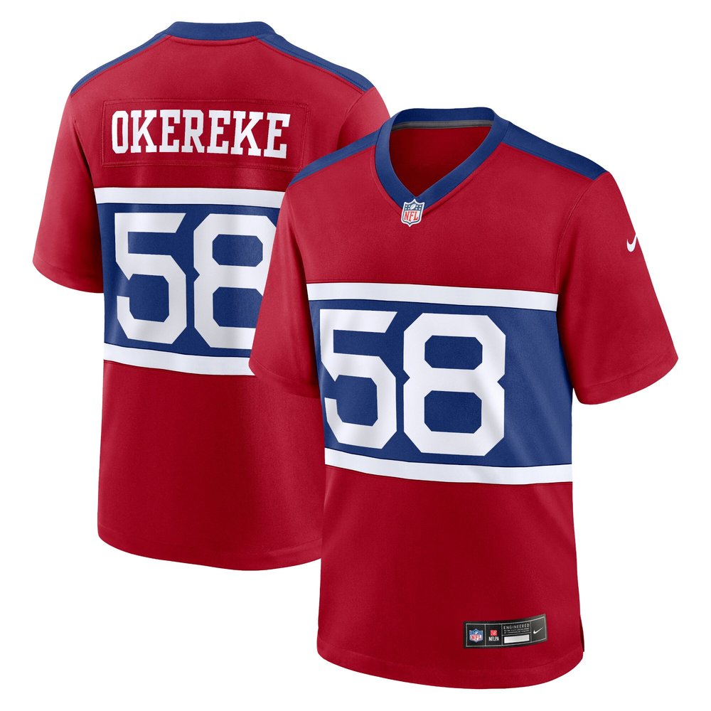 Men's New York Giants Bobby OkerekeCentury Red Alternate Player Game Jersey