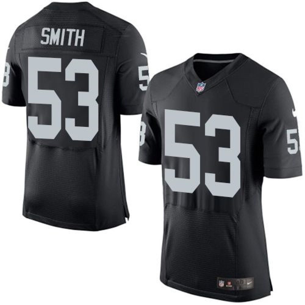 Raiders #53 Malcolm Smith Black Team Color Men's Stitched NFL New Elite Jersey