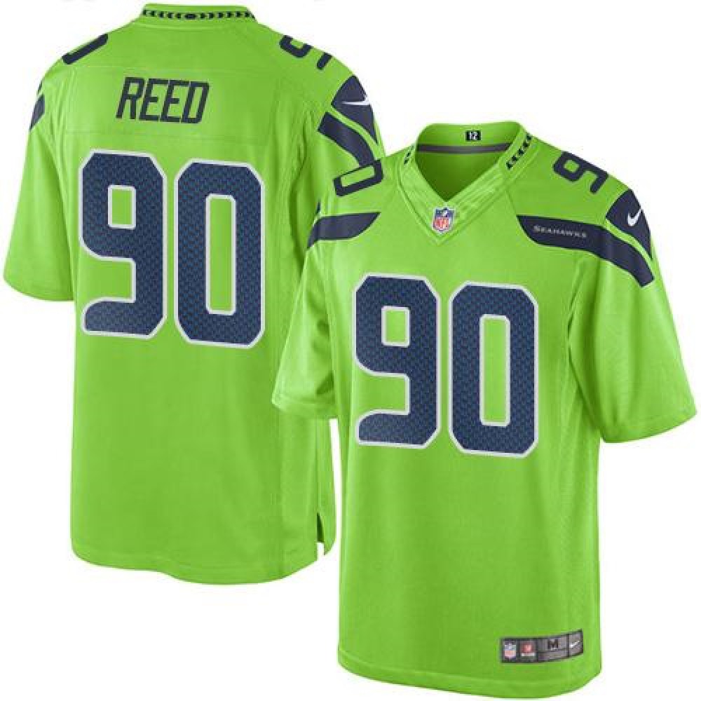 Seahawks #90 Jarran Reed Green Men's Stitched NFL Limited Rush Jersey