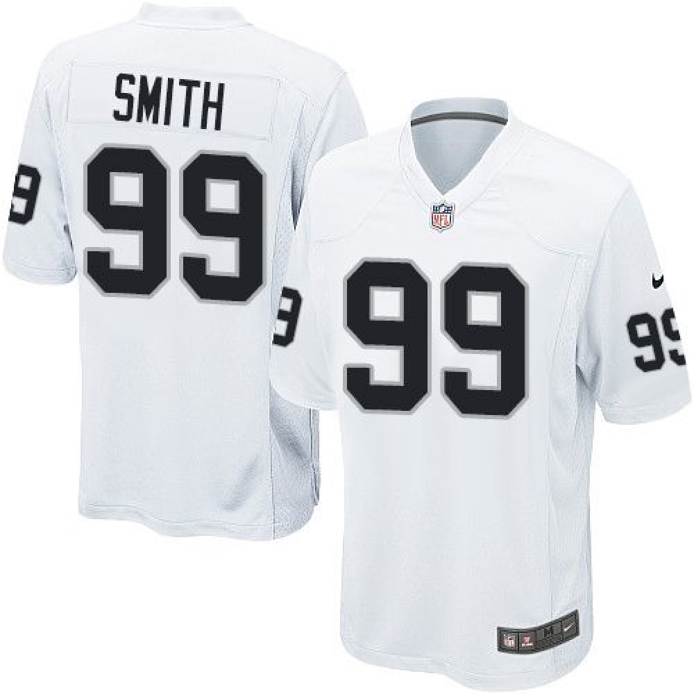 Raiders #99 Aldon Smith White Youth Stitched NFL Elite Jersey