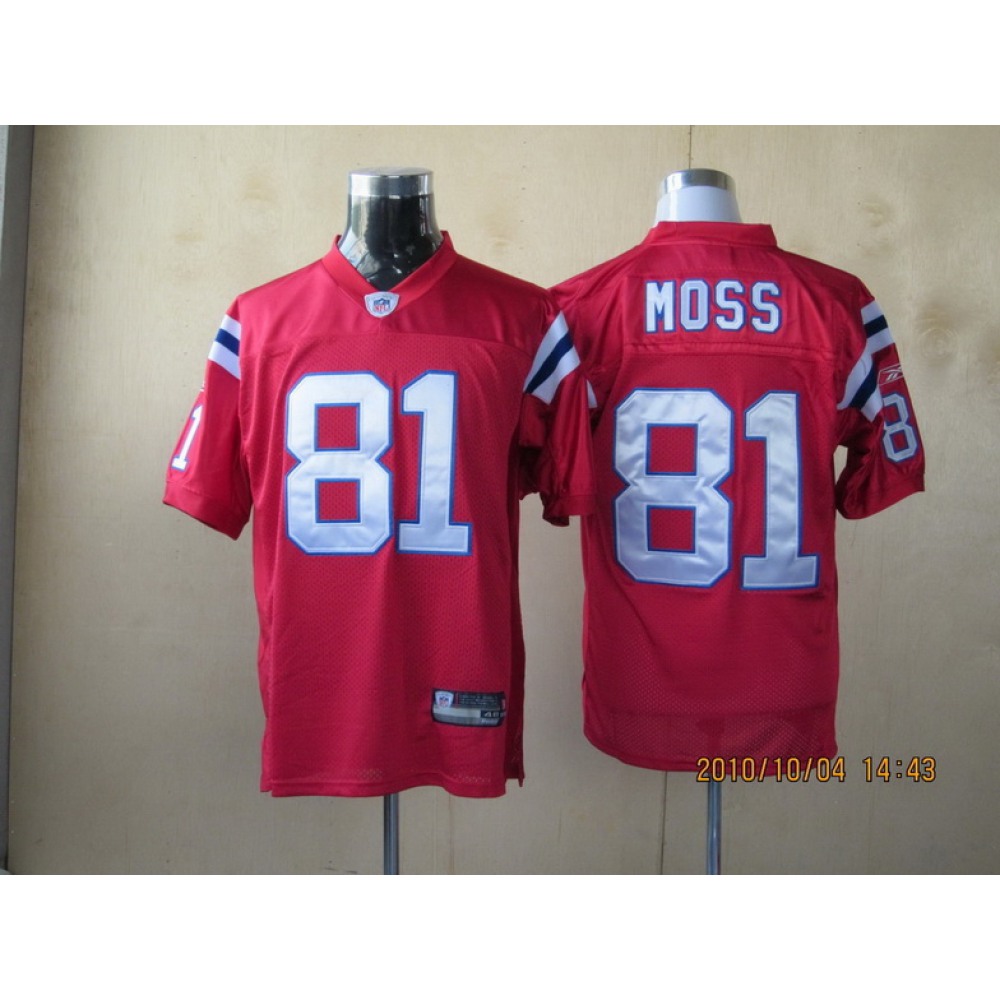 Patriots #81 Randy Moss Red Stitched Youth NFL Jersey