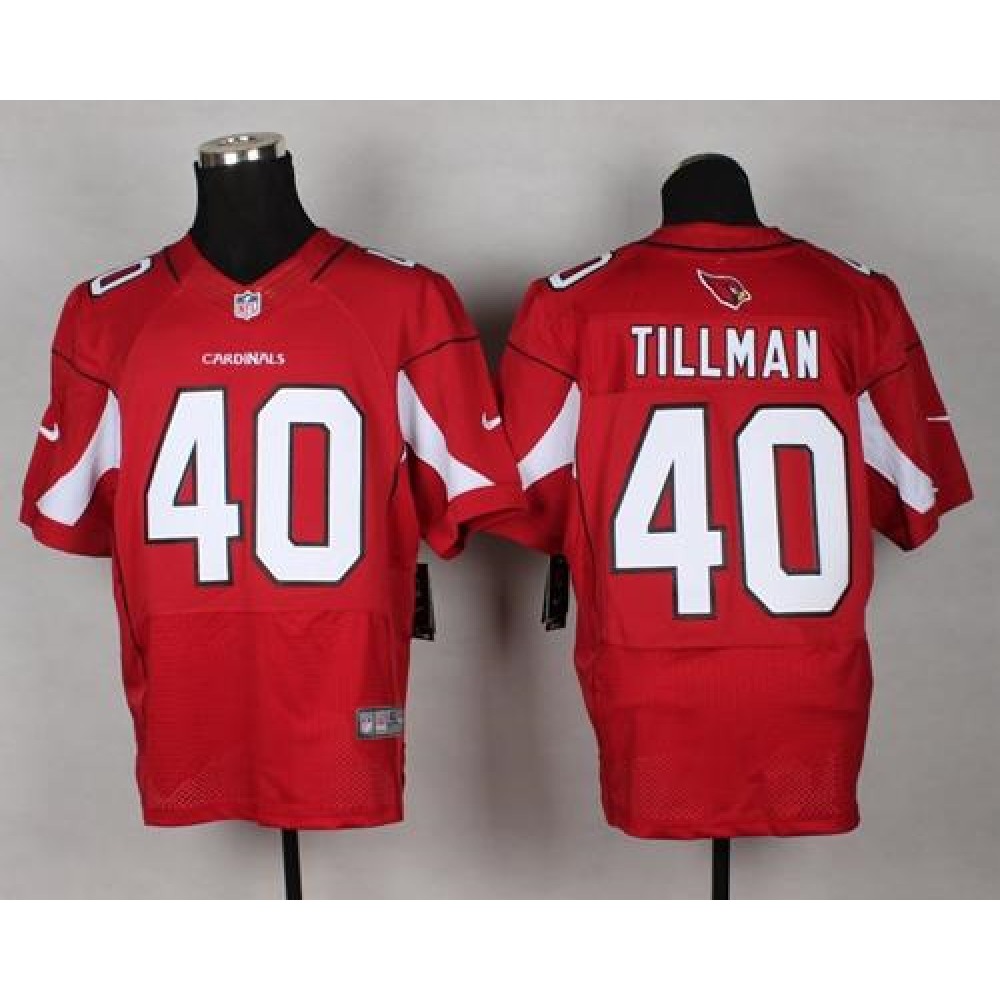 Cardinals #40 Pat Tillman Red Team Color Men's Stitched NFL Elite Jersey