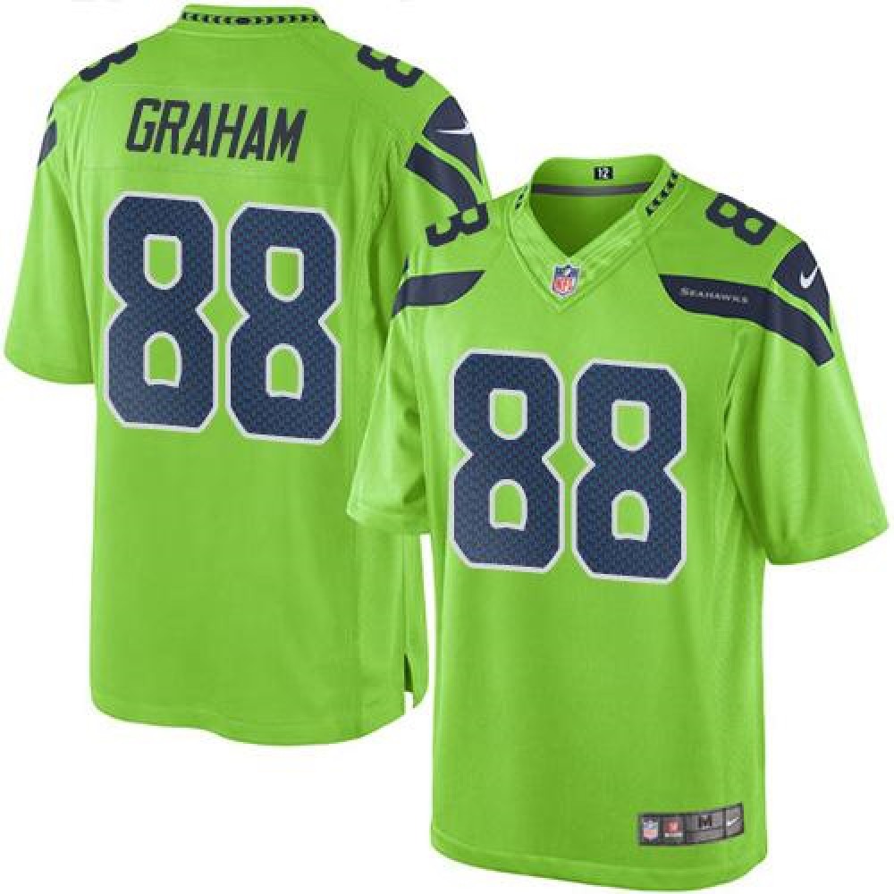Seahawks #88 Jimmy Graham Green Men's Stitched NFL Limited Rush Jersey