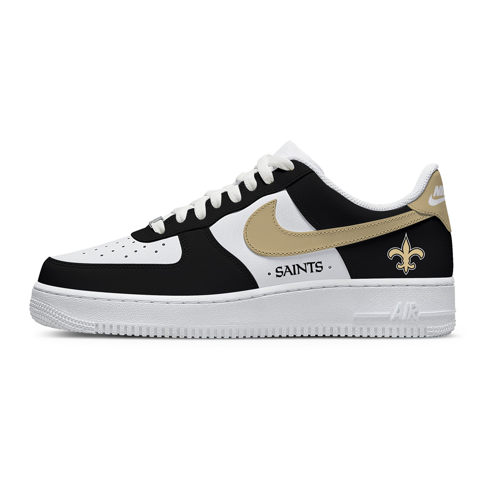 Unisex Nike x NFL New Orleans Saints Custom Air Force 1 Low Team Sneakers