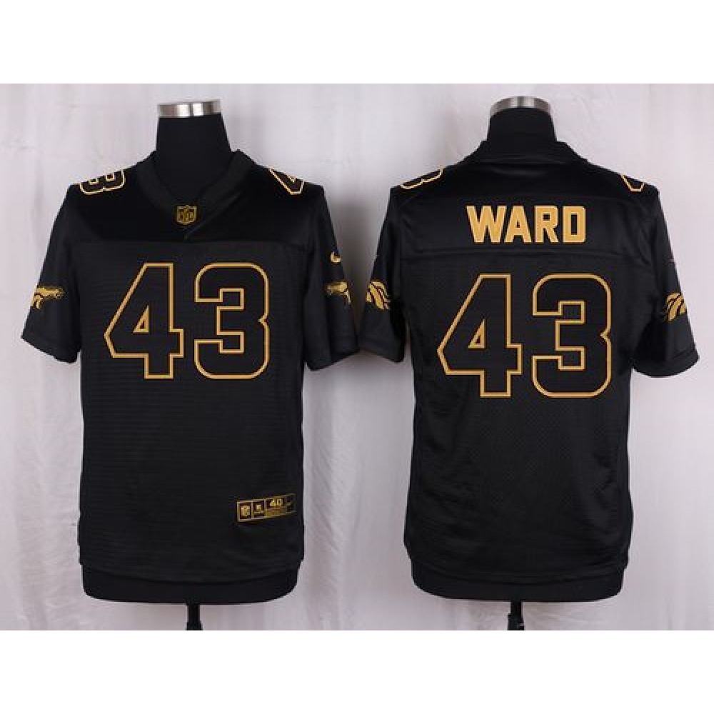 Broncos #43 T.J. Ward Black Men's Stitched NFL Elite Pro Line Gold Collection Jersey
