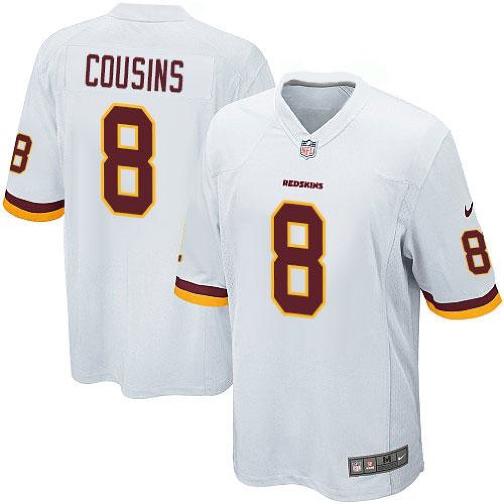 Redskins #8 Kirk Cousins White Youth Stitched NFL Elite Jersey