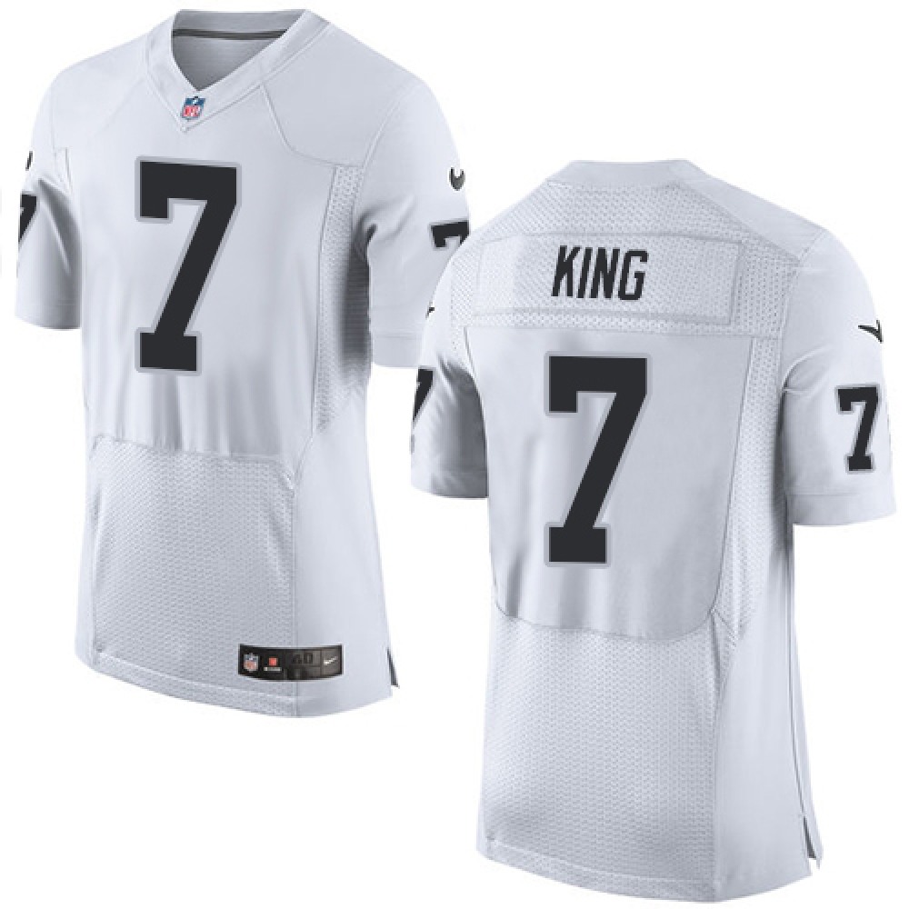 Raiders #7 Marquette King White Men's Stitched NFL New Elite Jersey