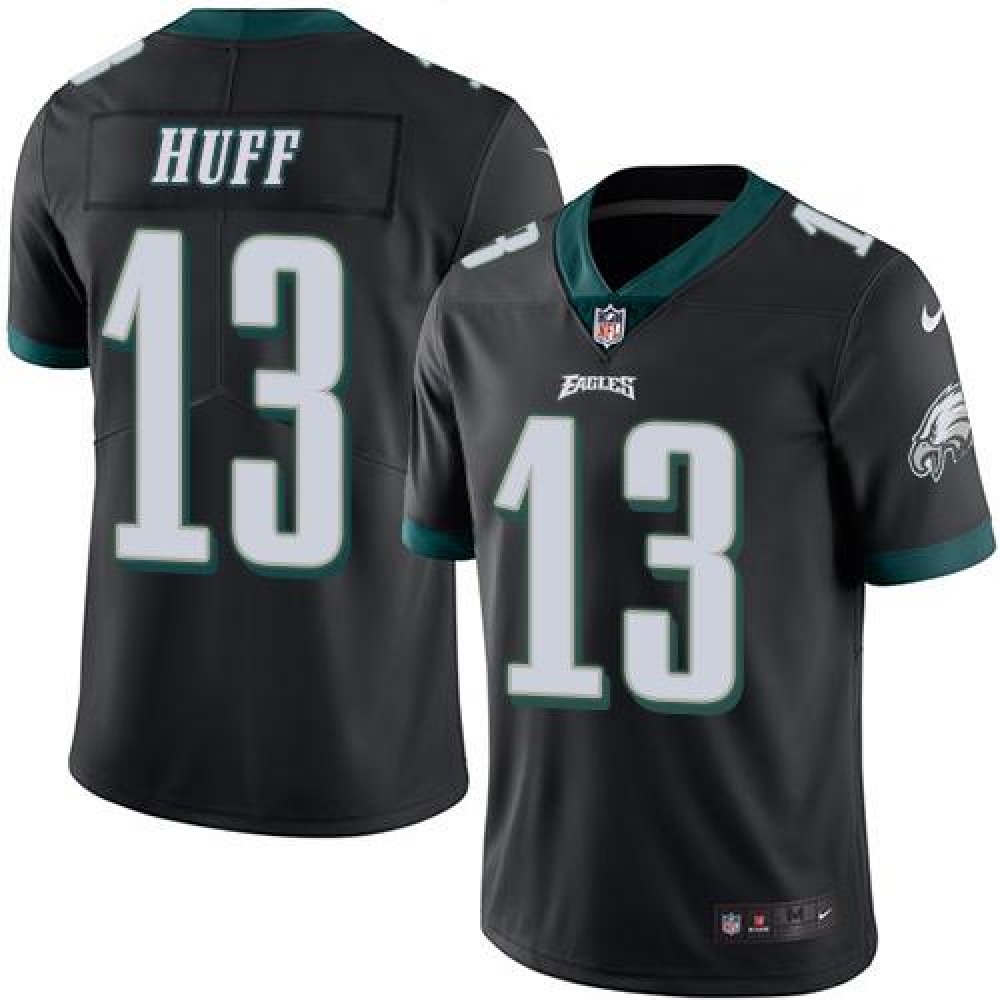 Eagles #13 Josh Huff Black Men's Stitched NFL Limited Rush Jersey