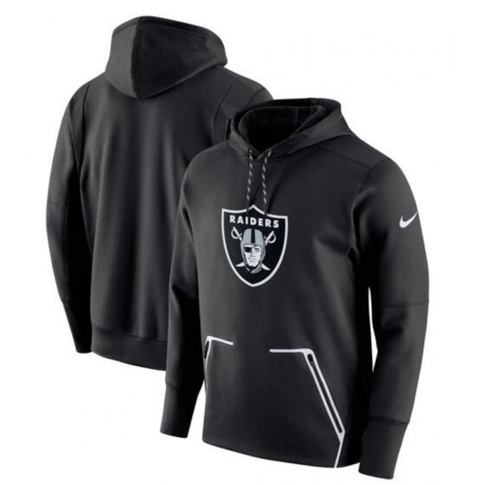 Men'sOakland Raiders Black Champ Drive Vapor Speed Pullover Hoodie