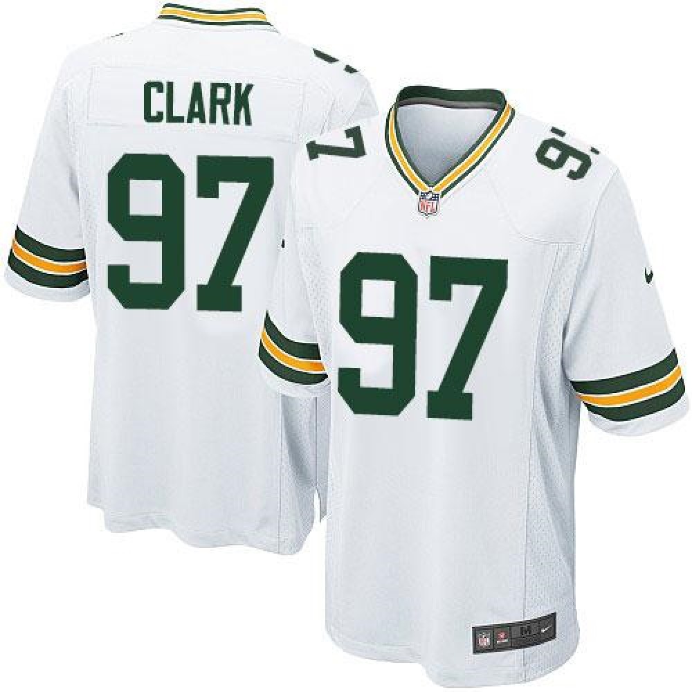 Packers #97 Kenny Clark White Youth Stitched NFL Elite Jersey