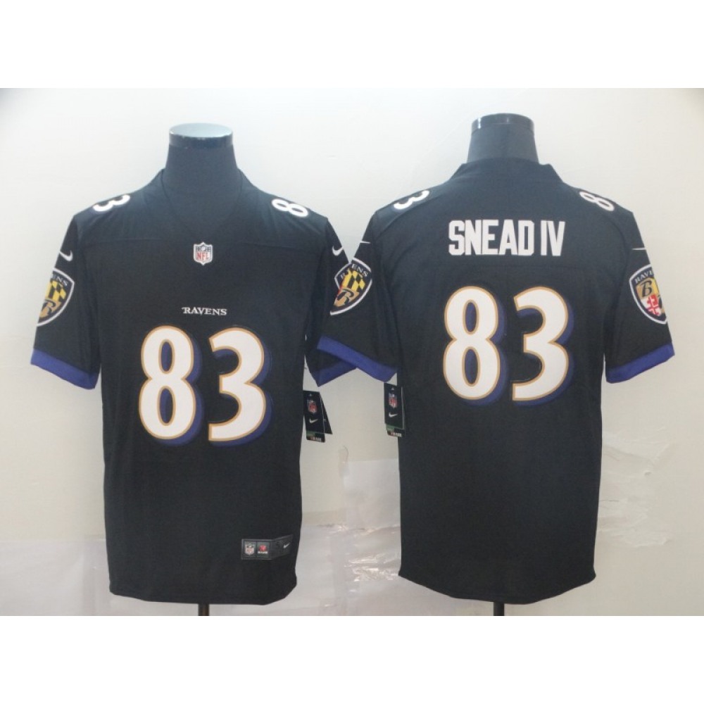 Men's Baltimore Ravens #83 Willie Snead IV Black Vapor Untouchable NFLJersey