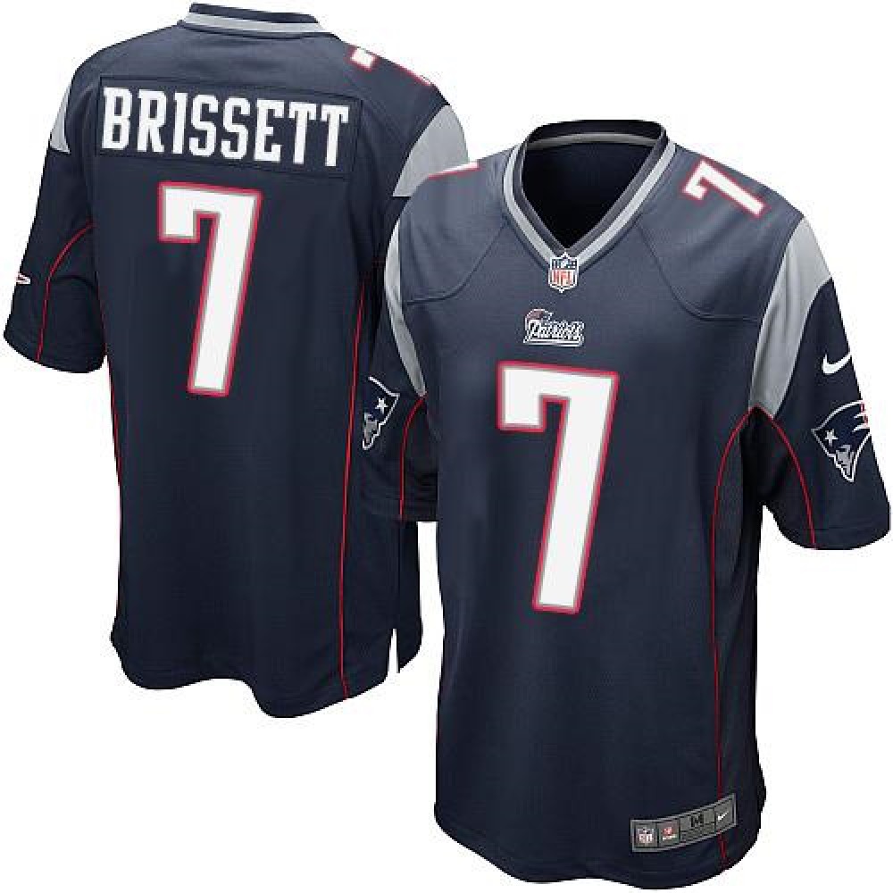 Patriots #7 Jacoby Brissett Navy Blue Team Color Youth Stitched NFL New Elite Jersey