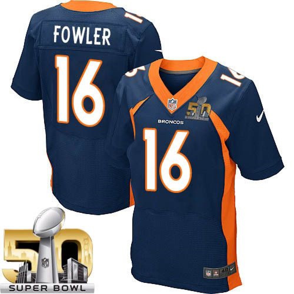 Broncos #16 Bennie Fowler Navy Blue Alternate Super Bowl 50 Men's Stitched NFL New Elite Jersey