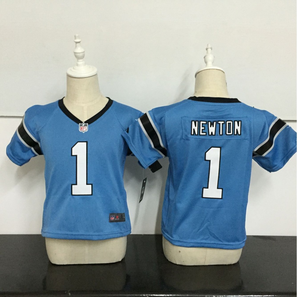 ToddlerCarolina Panthers #1 Cam Newton Light Blue Stitched NFL Jersey