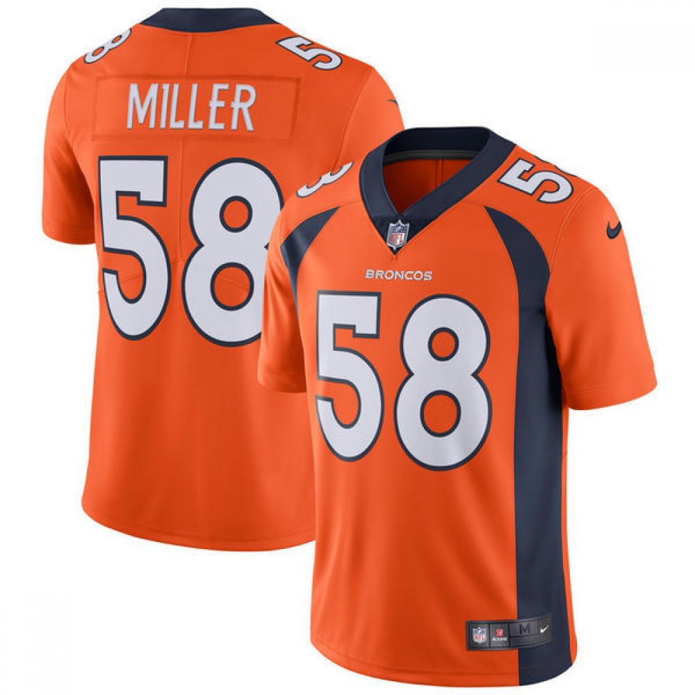 Youth Denver Broncos #58 Von MillerOrange Vapor Untouchable Limited Stitched NFL Jersey