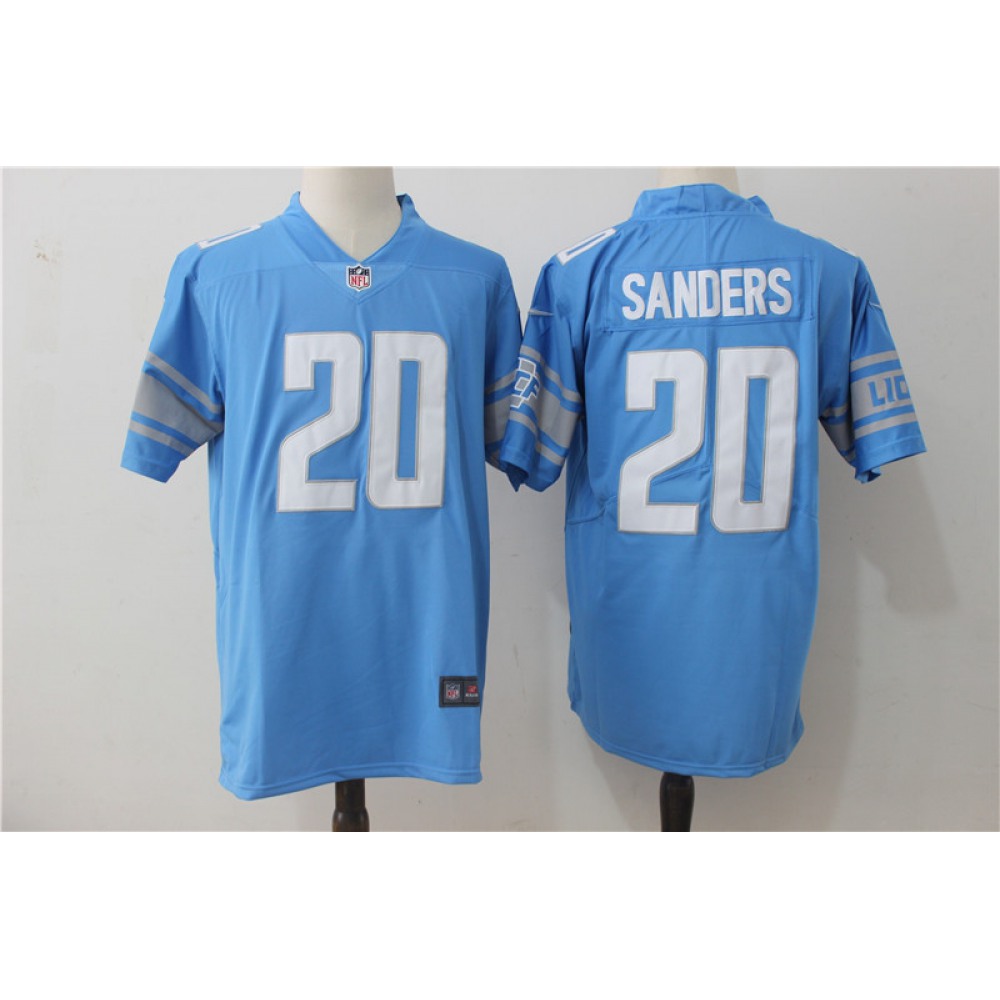 Men'sDetroit Lions #20 Barry Sanders Blue Stitched NFL Vapor Untouchable Limited Jersey