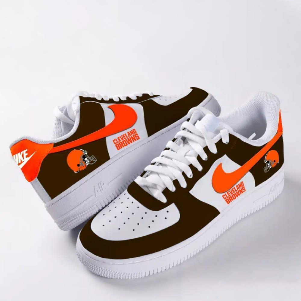 Unisex Nike x NFL Cleveland Browns Custom Air Force 1 Low Team Sneakers