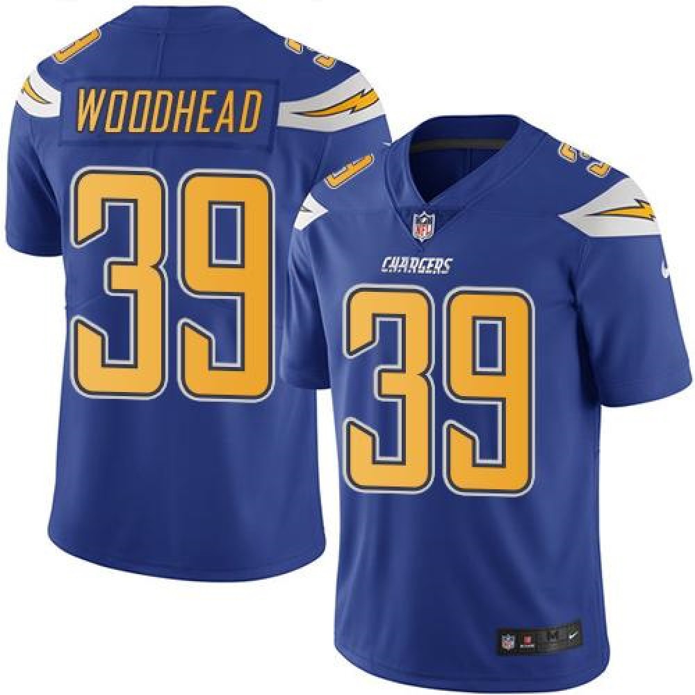 Chargers #39 Danny Woodhead Electric Blue Men's Stitched NFL Limited Rush Jersey