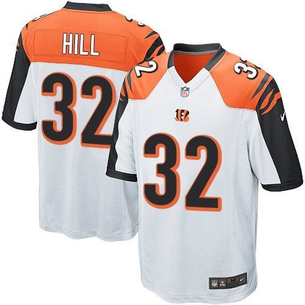 Bengals #32 Jeremy Hill White Youth Stitched NFL Elite Jersey
