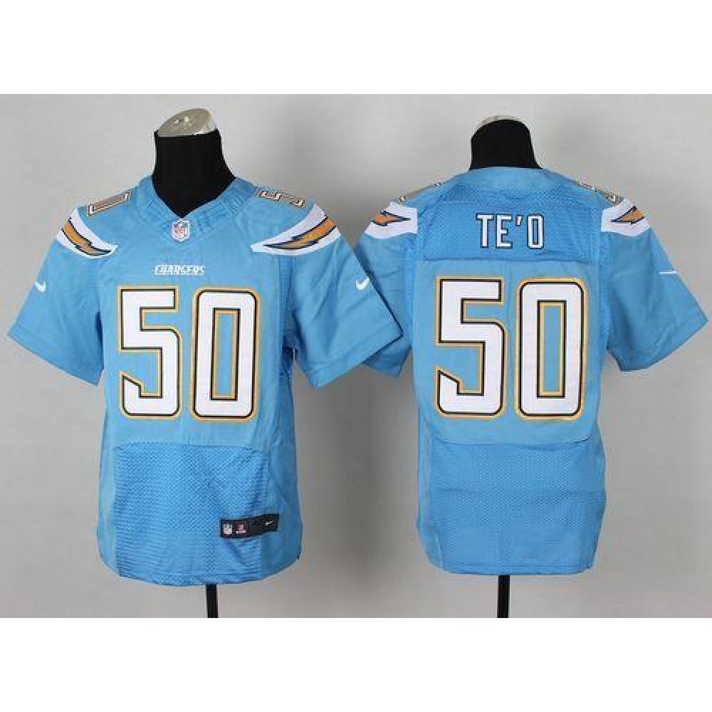 Chargers #50 Manti Te'o Electric Blue Alternate Men's Stitched NFL New Elite Jersey