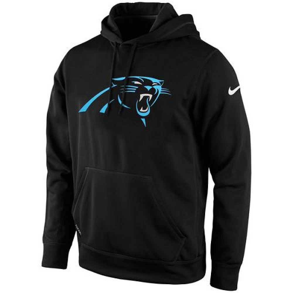 Men's Carolina PanthersBlack KO Logo Essential Hoodie