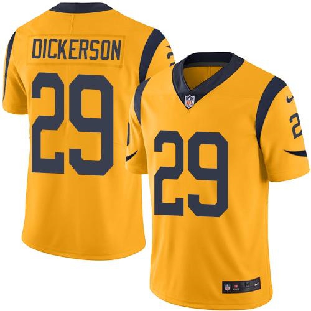 Rams #29 Eric Dickerson Gold Men's Stitched NFL Limited Rush Jersey