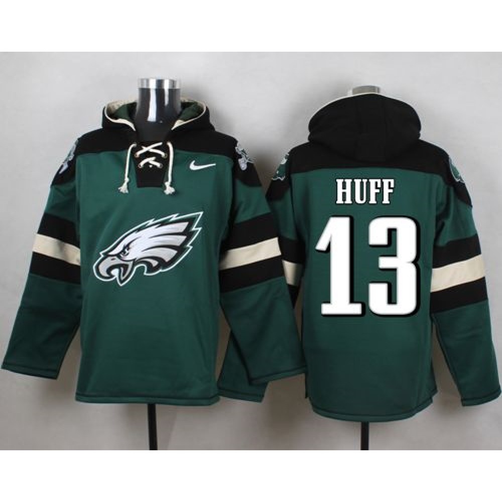 Eagles #13 Josh Huff Midnight Green Player Pullover NFL Hoodie