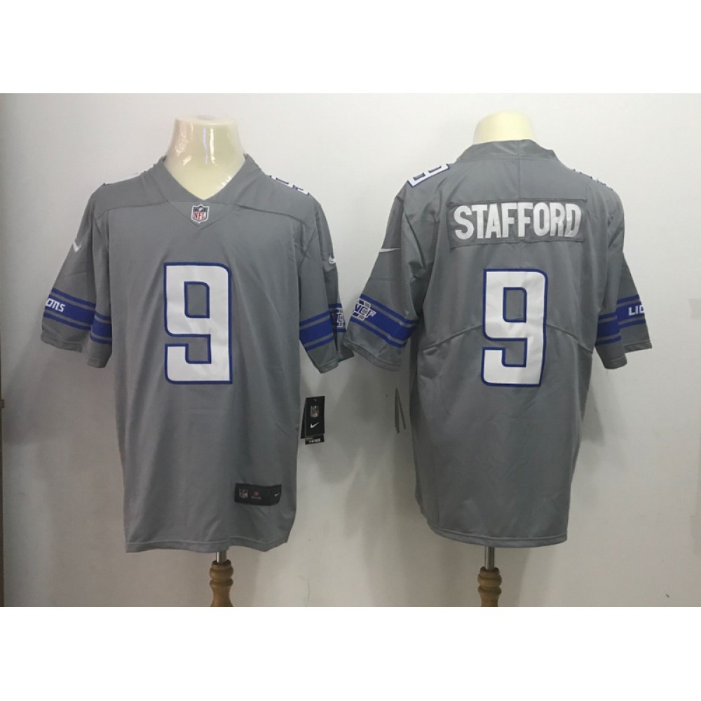 Men's Detroit Lions #9 Matthew StaffordGray 2017 Color Rush Legend Stitched NFL Jersey