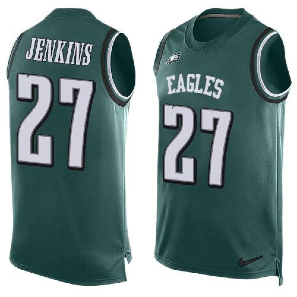 Eagles #27 Malcolm Jenkins Midnight Green Team Color Men's Stitched NFL Limited Tank Top Jersey
