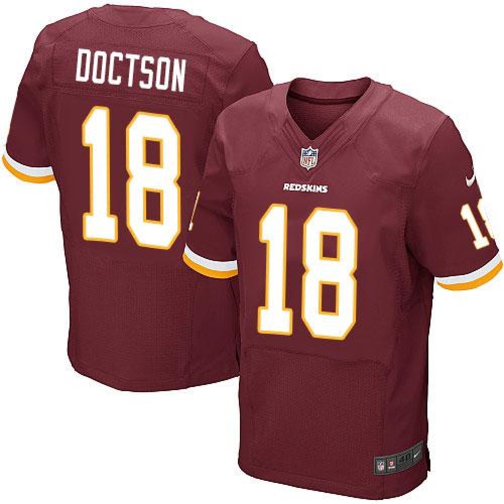 Redskins #18 Josh Doctson Burgundy Red Team Color Men's Stitched NFL Elite Jersey