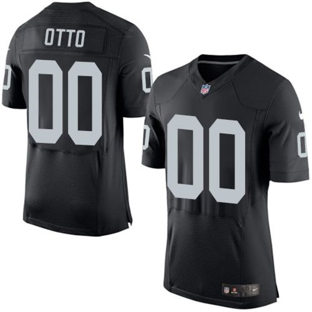 Raiders #00 Jim Otto Black Team Color Men's Stitched NFL New Elite Jersey