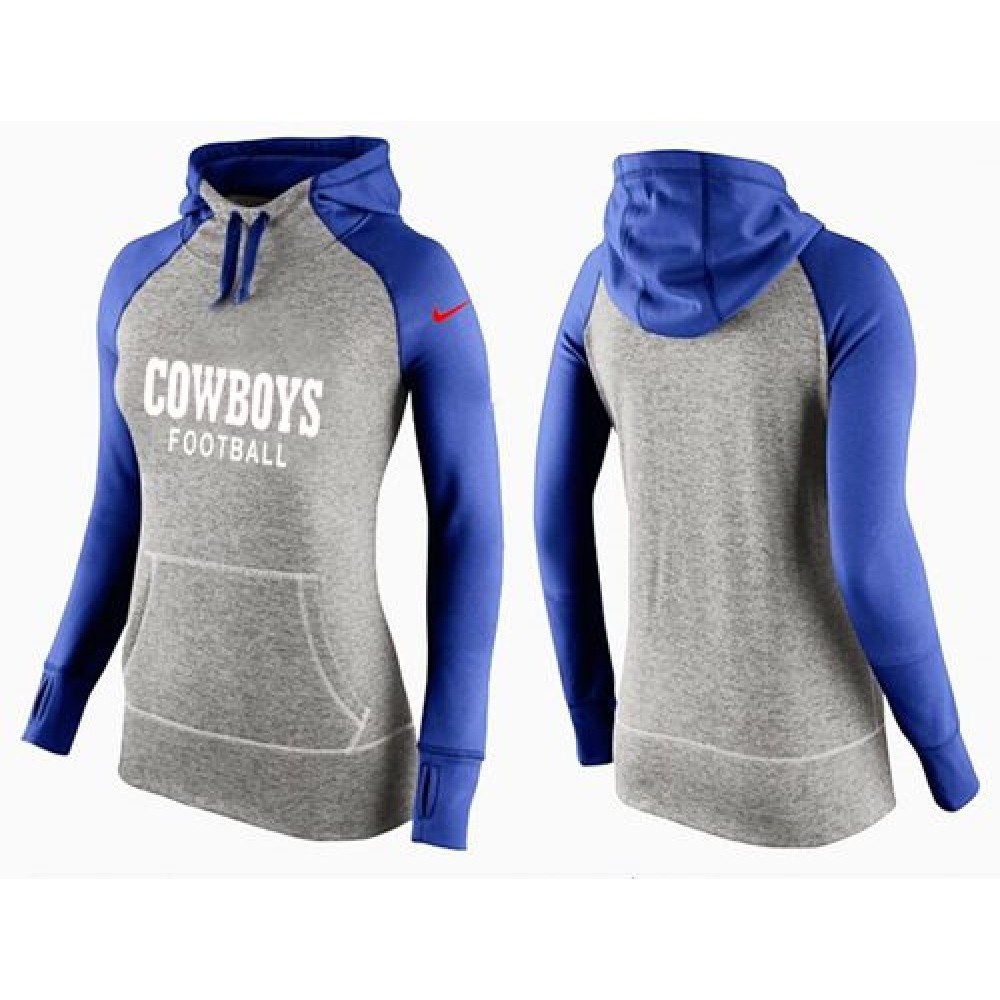 Women'sDallas Cowboys Performance Hoodie Grey & Blue