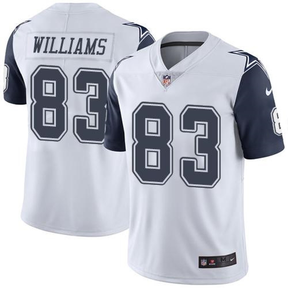 Cowboys #83 Terrance Williams White Men's Stitched NFL Limited Rush Jersey
