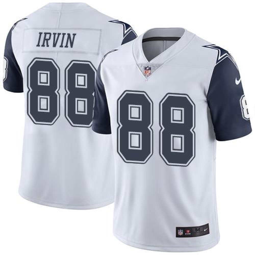 Cowboys #88 Michael Irvin White Men's Stitched NFL Limited Rush Jersey