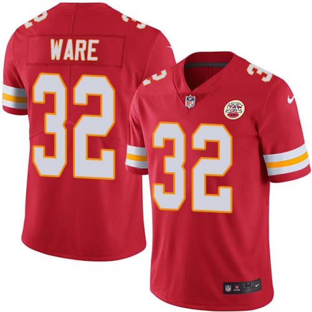 Chiefs #32 Spencer Ware Red Youth Stitched NFL Limited Rush Jersey