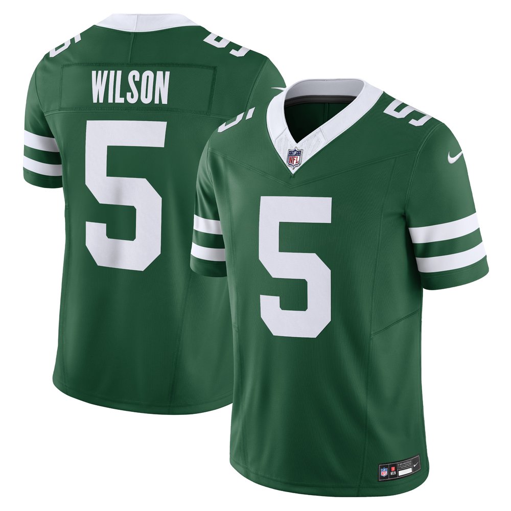 Men's New York Jets Garrett WilsonLegacy Green Vapor F.U.S.E. Limited Jersey
