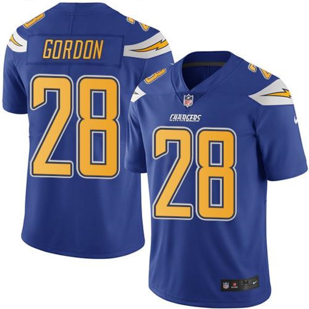 Chargers #28 Melvin Gordon Electric Blue Men's Stitched NFL Limited Rush Jersey