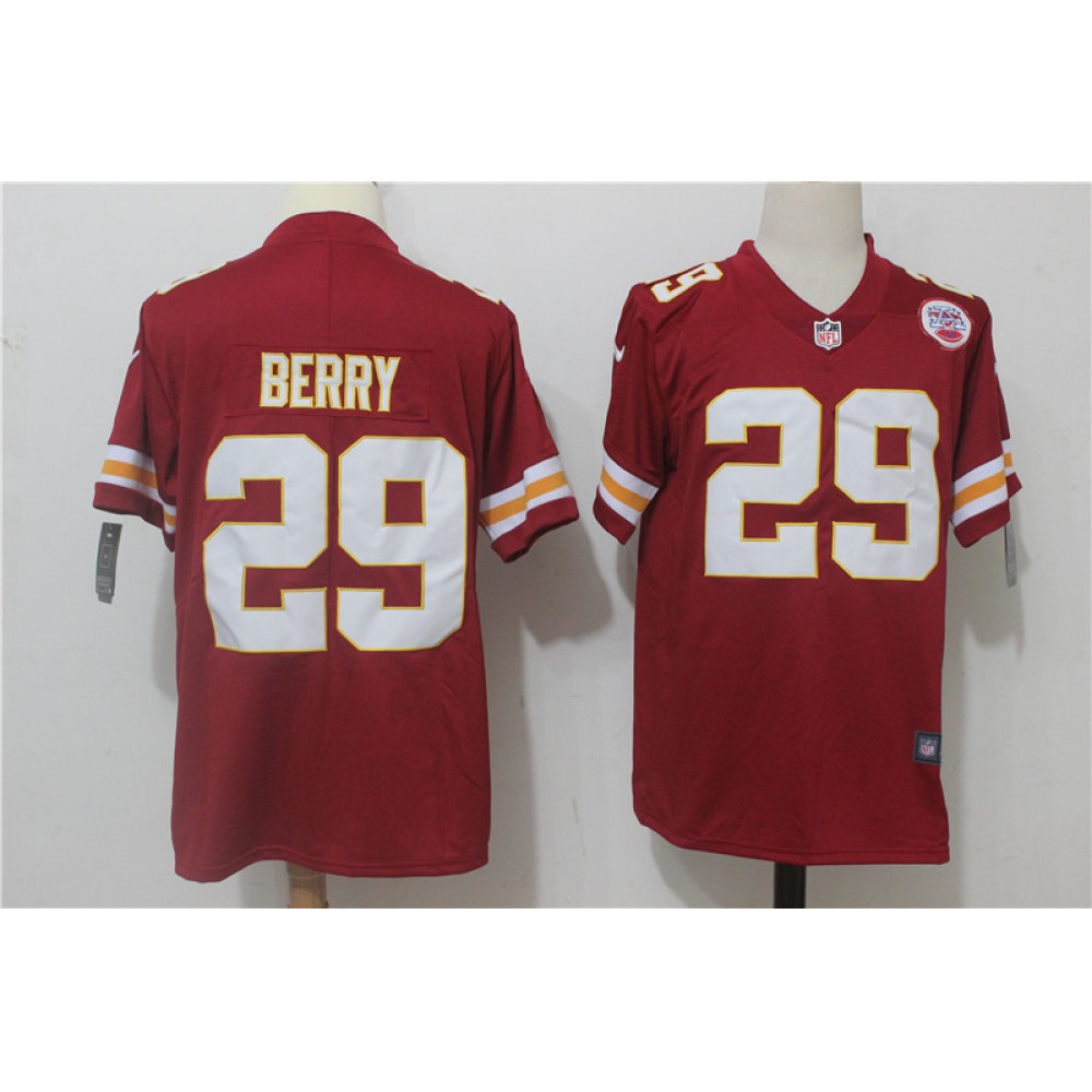 Men'sKansas City Chiefs #29 Eric Berry Red Team Color Stitched NFL Vapor Untouchable Limited Jersey