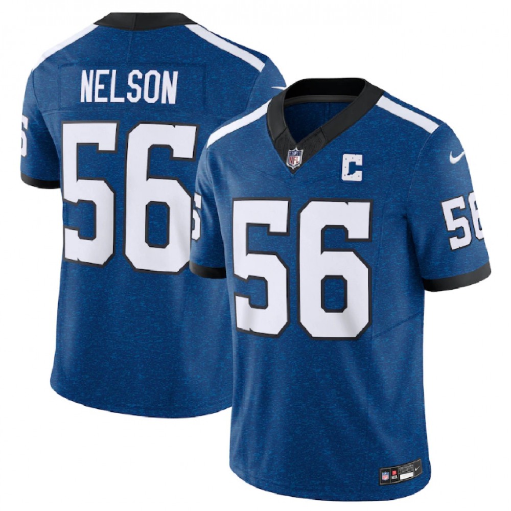 Men's Indianapolis Colts #56 Quenton Nelson Royal 2023 F.U.S.E. Indiana Nights Limited Stitched Football Jersey