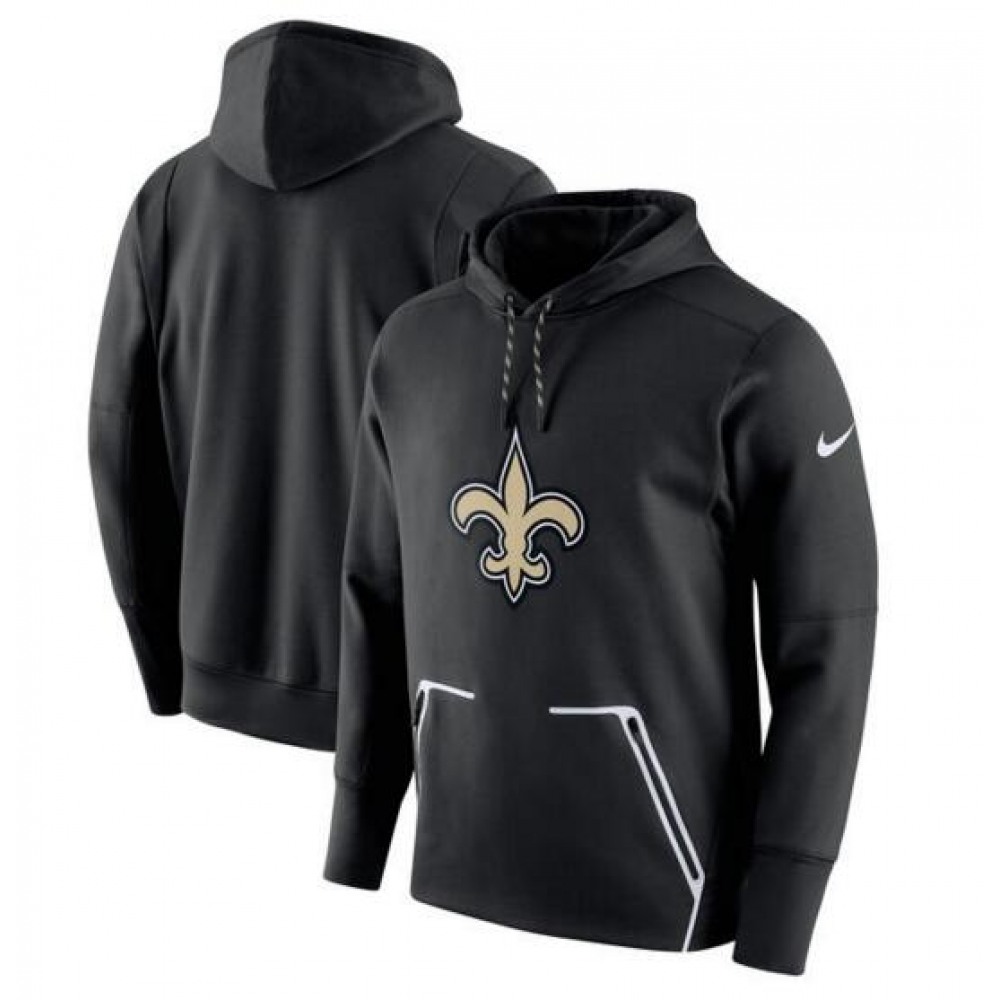 Men'sNew Orleans Saints Black Champ Drive Vapor Speed Pullover Hoodie