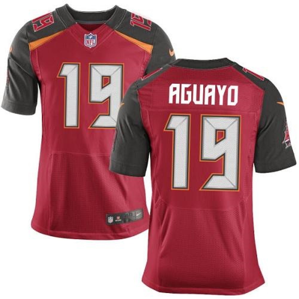 Buccaneers #19 Roberto Aguayo Red Team Color Men's Stitched NFL New Elite Jersey